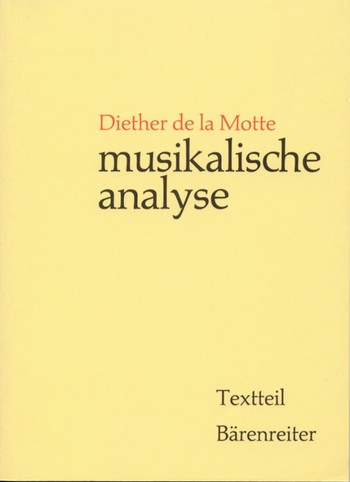 Musikalische Analyse (2 Bnde)  