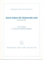 6 Suiten fr Violoncello solo BWV1007-1012 Die 4 Quellen in verkleinerter Faksimile-Wiedergabe