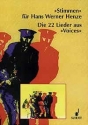 Stimmen fr Hans Werner Henze Die 22 Lieder aus 