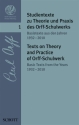 Studientexte zu Theorie und Praxis des Orff-Schulwerks Band 1 Band 1: Basistexte aus den Jahren 1932-2010