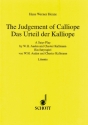 Das Urteil der Kalliope fr Soli und Orchester Textbuch/Libretto