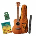 BUC30 Concert Ukulele Pack - English Language  Set (Ukulele, Farbige Box, Tasche, Tuner, Gurt, Buch)