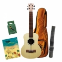 BUT50 Tenor Ukulele Pack - German Language  Set (Tenor Ukulele, GigBag, Gurt, Stimmgert und Schule)