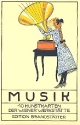 Musik-Postkarten mit Motiven des Jugendstil (Set mit 10Stk) 