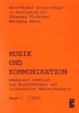 MUSIK UND DOKUMENTATION BD.1 HAMBURGER JAHRBUCH ZUR MUSIKTHERAPIE UND INTERMODALEN MEDIENTHERAPIE  (1987)