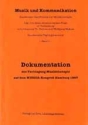 DOKUMENTATION DER FACHTAGUNG MUSIKTHERAPIE AUF DEN MUSICA-KONGRESS HAMBURG 1987