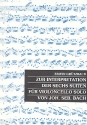 Zur Interpretation der 6 Suiten für Violoncello solo von J.S. Bach BVW 1007 - 1012 Stil- und Spielprobleme