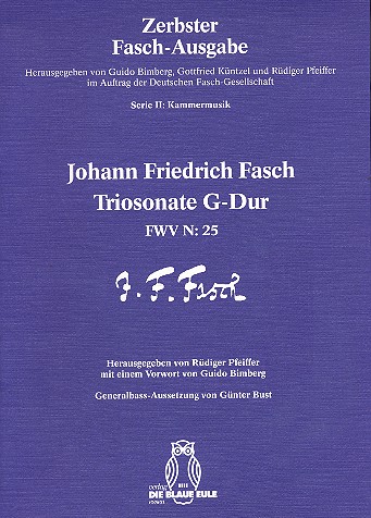 Triosonate G-Dur FWVN:25 fr 2 Violinen und Bc Partitur