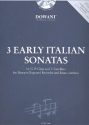 3 frhe italienische Sonaten (+CD) fr Sopranblockflte und Bc