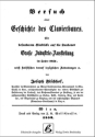 Versuch einer Geschichte des Clavierbaues Faksimile der Ausgabe Wien 1853