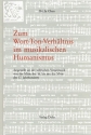 ZUM WORT-TON-VERHAELTNIS IM MUSIKALISCHEN HUMANISMUS