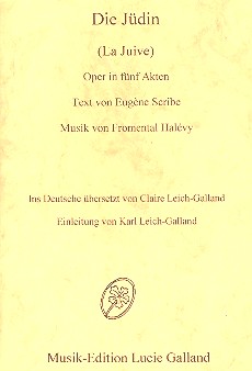 Die Jdin (La Juive) Oper in fnf Akten Libretto (dt)