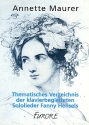Thematisches Verzeichnis der klavierbegleiteten Sololieder Fanny Hensels