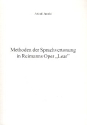 Methoden der Sprachvertonung in Reimanns Oper Lear