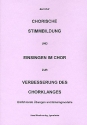 Chorische Stimmbildung und Einsingen im Chor zur Verbesserung des Chorklanges