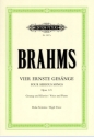 4 ernste Ges�nge op.121 f�r hohe Singstimme und Klavier