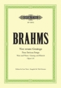 4 ernste Ges�nge op.121 f�r tiefe Singstimme und Klavier