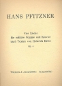 4 Lieder op.4 f�r mittlere Singstimme und Klavier