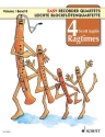 4 Ragtimes Band 8 f�r Blockfl�tenquartett Spielpartitur