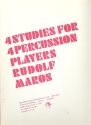 4 Studies for 4 percussion players score