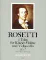 4 Trios op.7 Band 2 (Nr. 3-4) f�r Violine, Violoncello und Klavier Stimmen