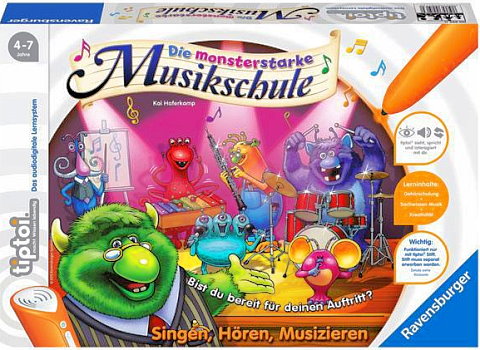 Tiptoi - Die monsterstarke Musikschule Spiel (ohne Stift) (funktioniert nur mit Stift - muss separat erworben werden)
