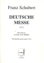 Deutsche Messe D872 fr gem Chor und Orgel (Orchester) Chorpartitur