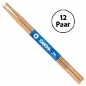 Professional Drumsticks Pack 5A American Hickory,  12 Paar