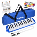 Melodica (inkl. Tasche, Mundstck und Schlauch, blau)