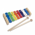 Buntes Glockenspiel aus Holz (inkl. 2 Holzschlgel + Anleitung mit 5 Kinderliedern)