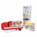 Melodica Set Rot (inkl. Melodica rot und Schule + CD) fr kleine Musiker ab 5 Jahren Einsteiger-Set