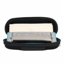 Ocean Rock Blues Mundharmonika in E-Dur, blau (inkl. stylischem Softcase und Putztuch)