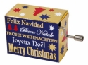 Spieluhr Merry Christmas Motivschachtel mit Goldprgung mit Holz-Resonanzboden