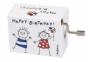 Spieluhr Happy Birthday Motiv Junge und Mdchen mit Holz-Resonanzboden