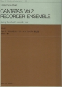 Kantaten Band 2 Blockflten-Ensemble (AA/BB/AAB/ATB/ASB/AAS/SSSTB/AATB) Partitur und Stimmen