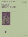 VARIOUS English Secular Music Vol. 1 gemischter Chor