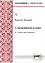 5 Franz�sische Lieder f�r 3 Stimmen oder Instrumente 3 Stimmen (Disc/Ct/T) und/oder Instrumente Partitur (3x)