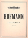 5 Inventionen f�r 2 Klarinetten Stimmen