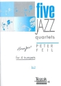 5 Jazz-Quartette f�r 4 Trompeten Partitur und Stimmen