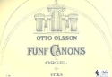 5 Kanons op.18 f�r Orgel