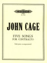 5 Songs for contralto and piano