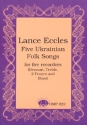 5 ukrainian Folk Songs for 5 recorders (SATTB) score and parts
