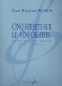 5 Versets sur le 'Veni creator' pour orgue