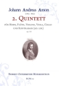 Quintett Nr.2 op.118 für Horn, Flöte, Violine, Viola und Violoncello (Kontrabass ad lib) Partitur und Stimmen