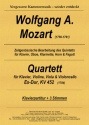 Quartett Es-Dur KV452 fr Klavier, Violine, Viola und Violoncello Klavierpartitur und Stimmen