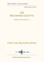 25 moderne Duette (+CD) fr 2 Altblockflten,  Spielpartitur