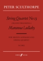 String quartet no.13  and Maranoa Lullaby for mezzo-soprano and string quartet,  score