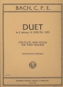 Duet in e minor H598 WQ140 for flute and violin (2 violins) 2 scores