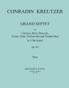 Grand Septet op.62 for clarinet, horn, bassoon, Violin, viola, violoncello and double bas parts