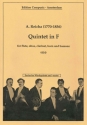 Quintett F major for flute, oboe, clarinet, horn and bassoon score and parts